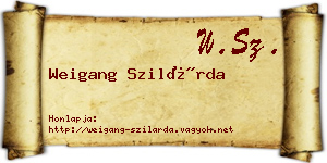 Weigang Szilárda névjegykártya